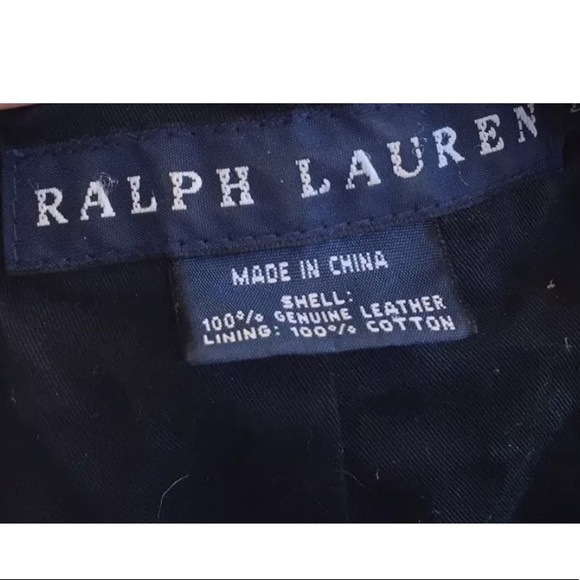 RALPH LAUREN Distressed Leather Moto Vest NWOT - Picture 8 of 8